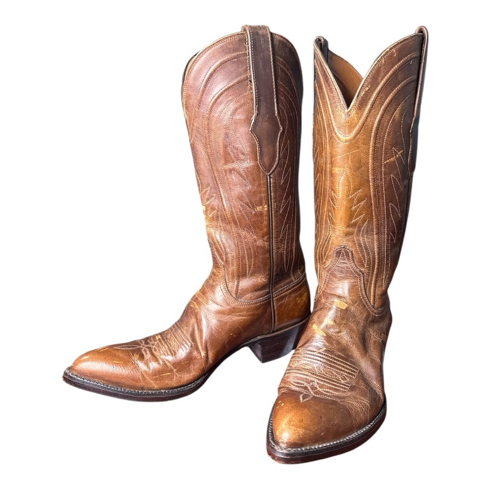 Black Jack Handmade Leather Cowboy Boots Western Rancher Women’s Size 6B - Picture 4 of 14